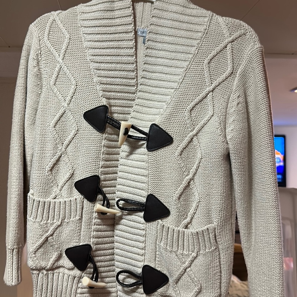 Off white Petite Lem toggle Sweater